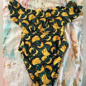 SMYMM off the shoulder one piece swimsuit